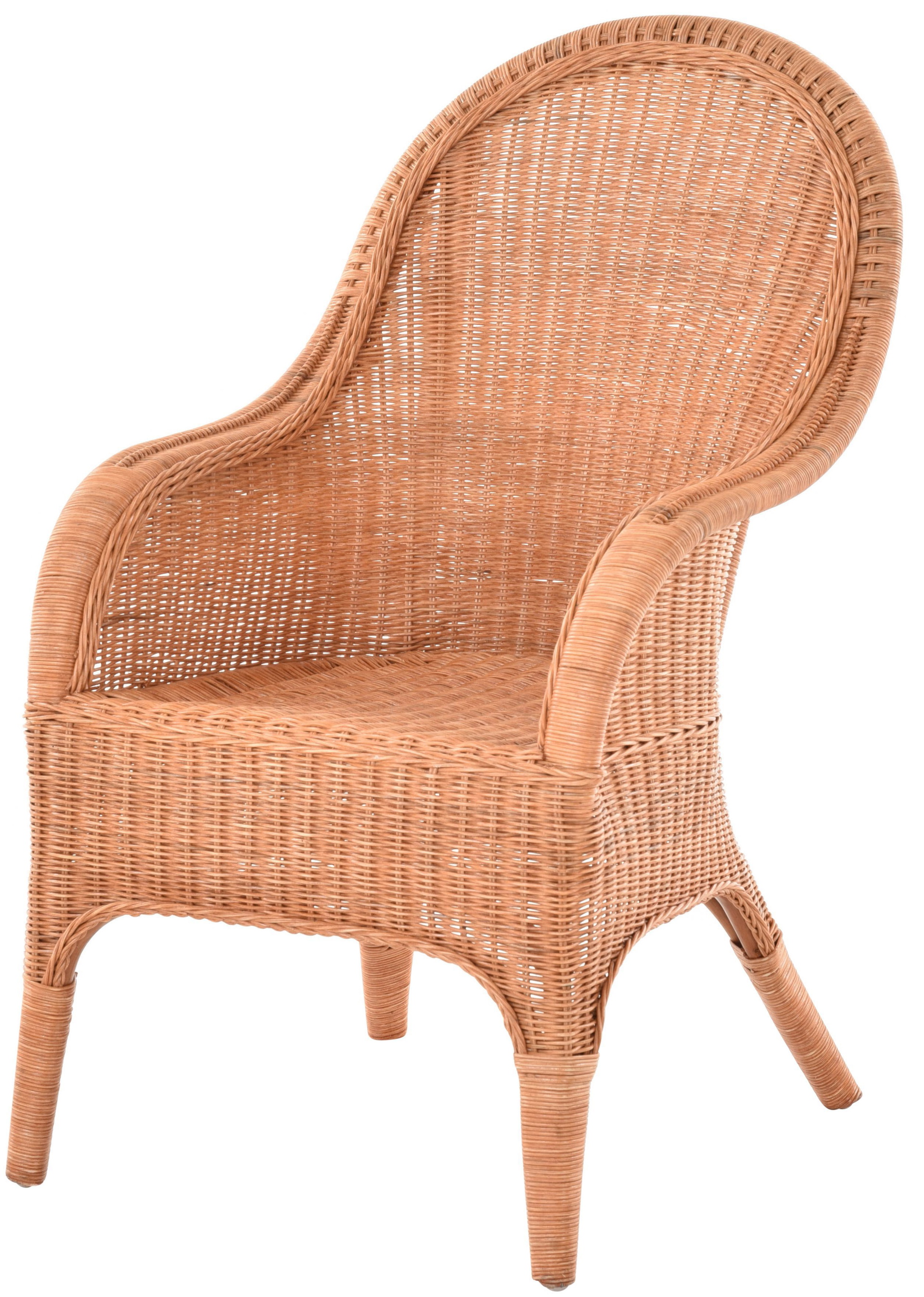 Stuhl Essstuhl Boho-Style Dutch-Design high quality Rattan Metall Dunkelbraun