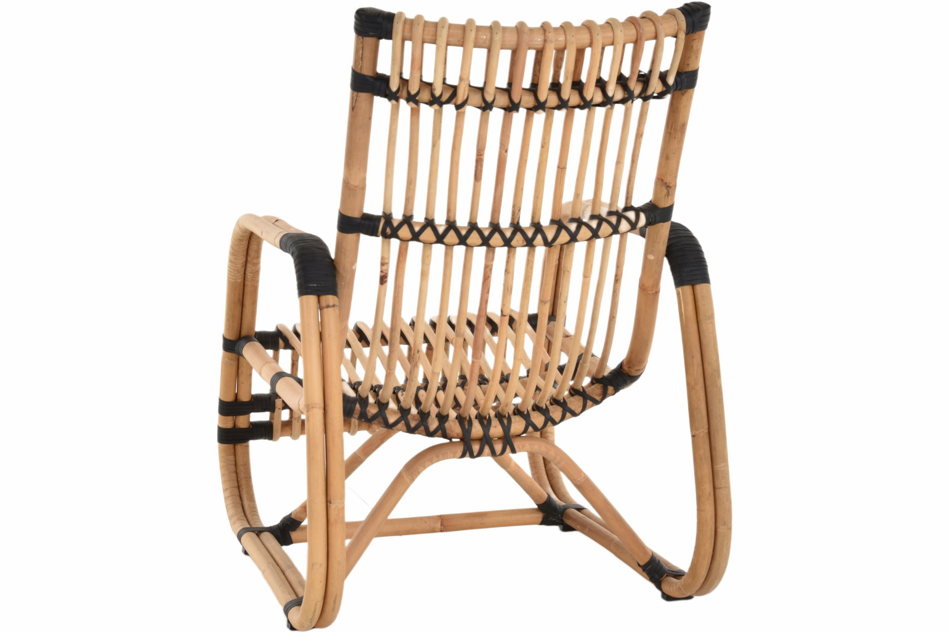 Gartensessel aus Rattan Natur Loungesessel Piam 2er Set | Manau