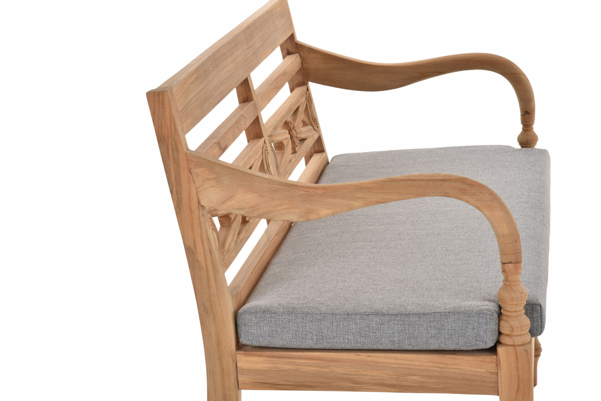 Teakholz Lounge-Set Batavia Gartengarnitur mit Sitzkissen