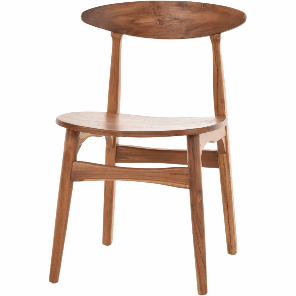 Moderne Esszimmer Stühle Dheli  aus Teak | Holzstühle
