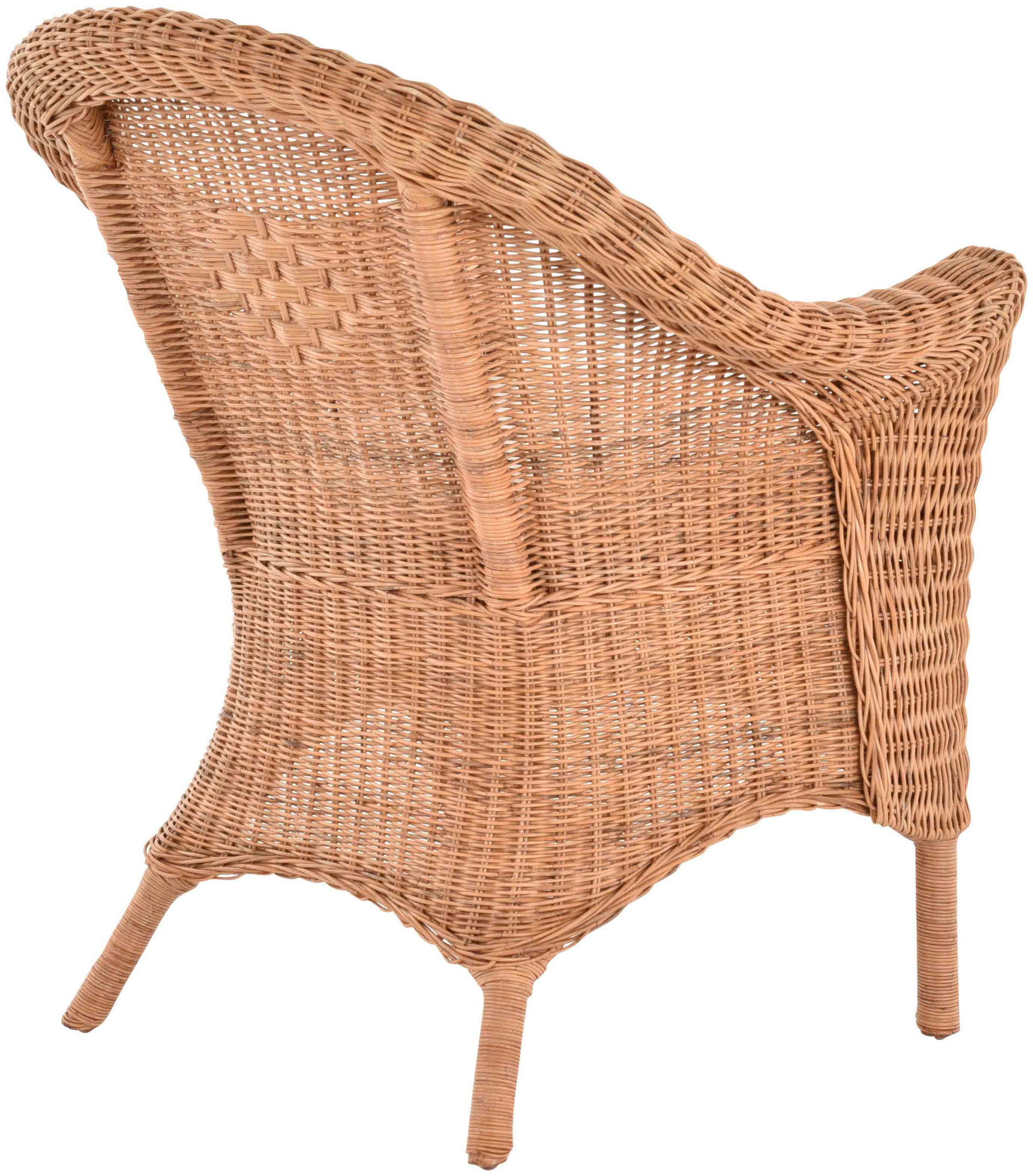 Geflochtener Korbsessel Primavera aus Rattan für Wintergarten & Esszimmer 2er Set | Boondott