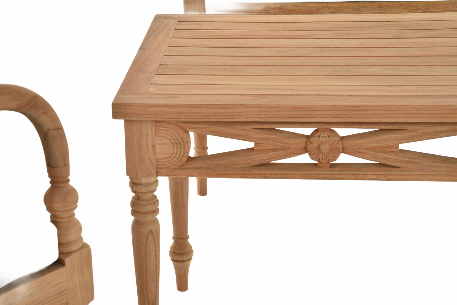Teakholz Lounge-Set Batavia Gartengarnitur mit Sitzkissen