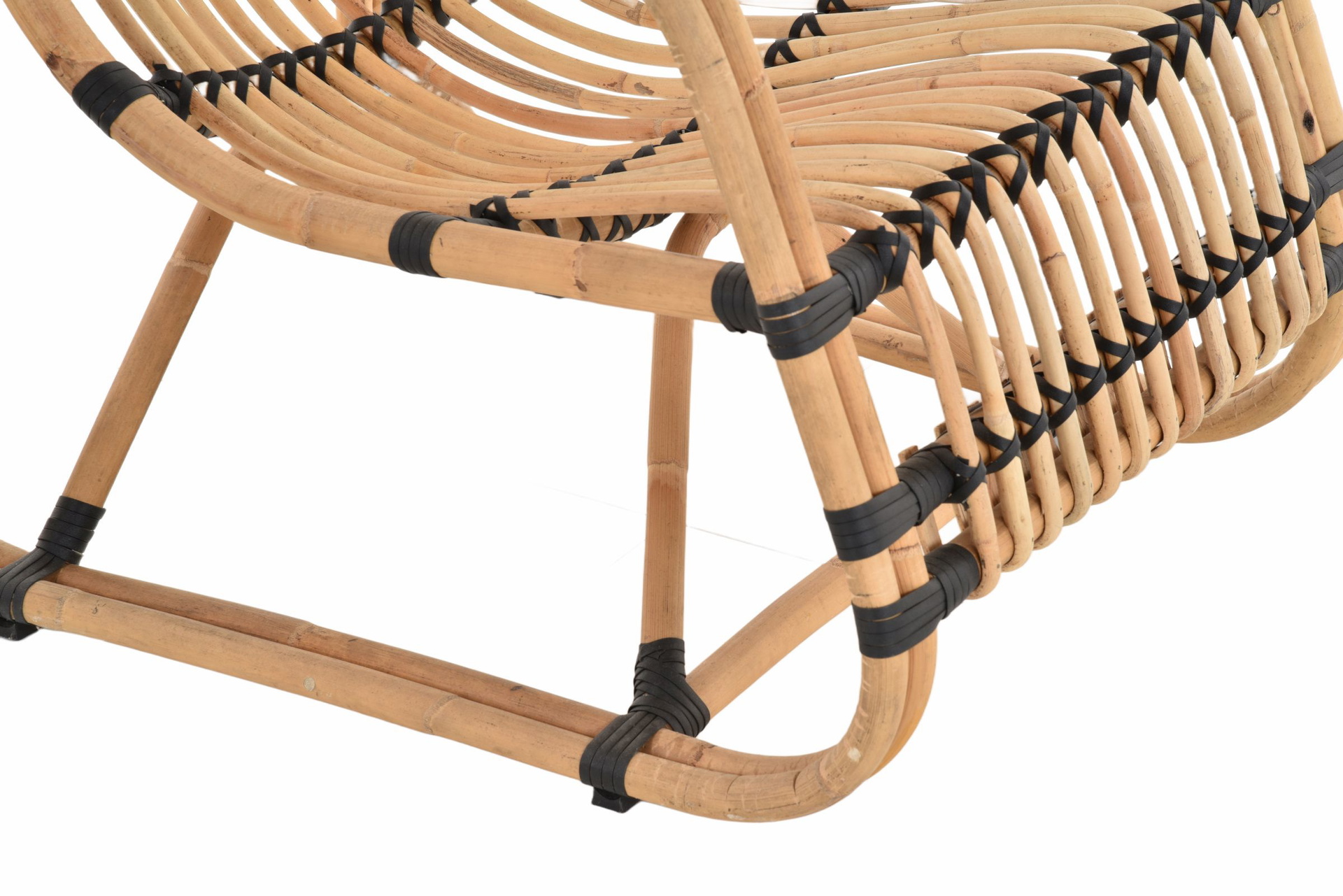 Gartensessel aus Rattan Natur Loungesessel Piam 2er Set | Manau