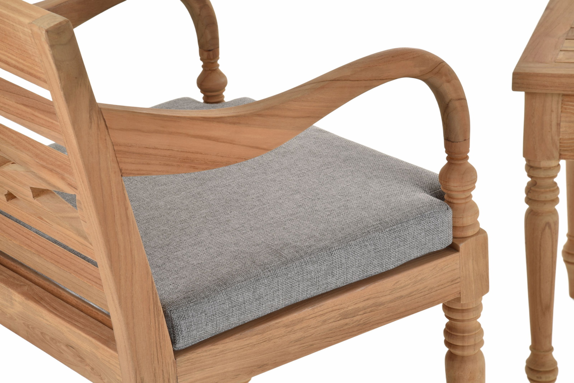 Teakholz Lounge-Set Batavia Gartengarnitur mit Sitzkissen