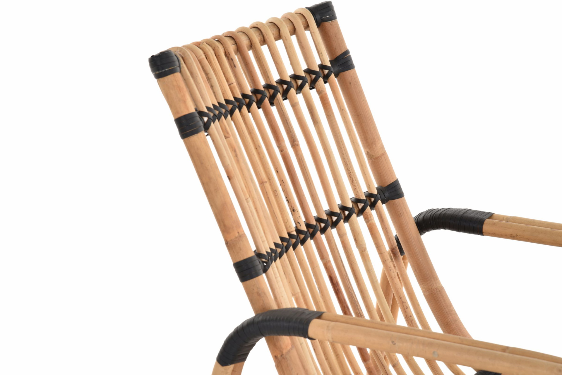 Gartensessel aus Rattan Natur Loungesessel Piam 2er Set | Manau