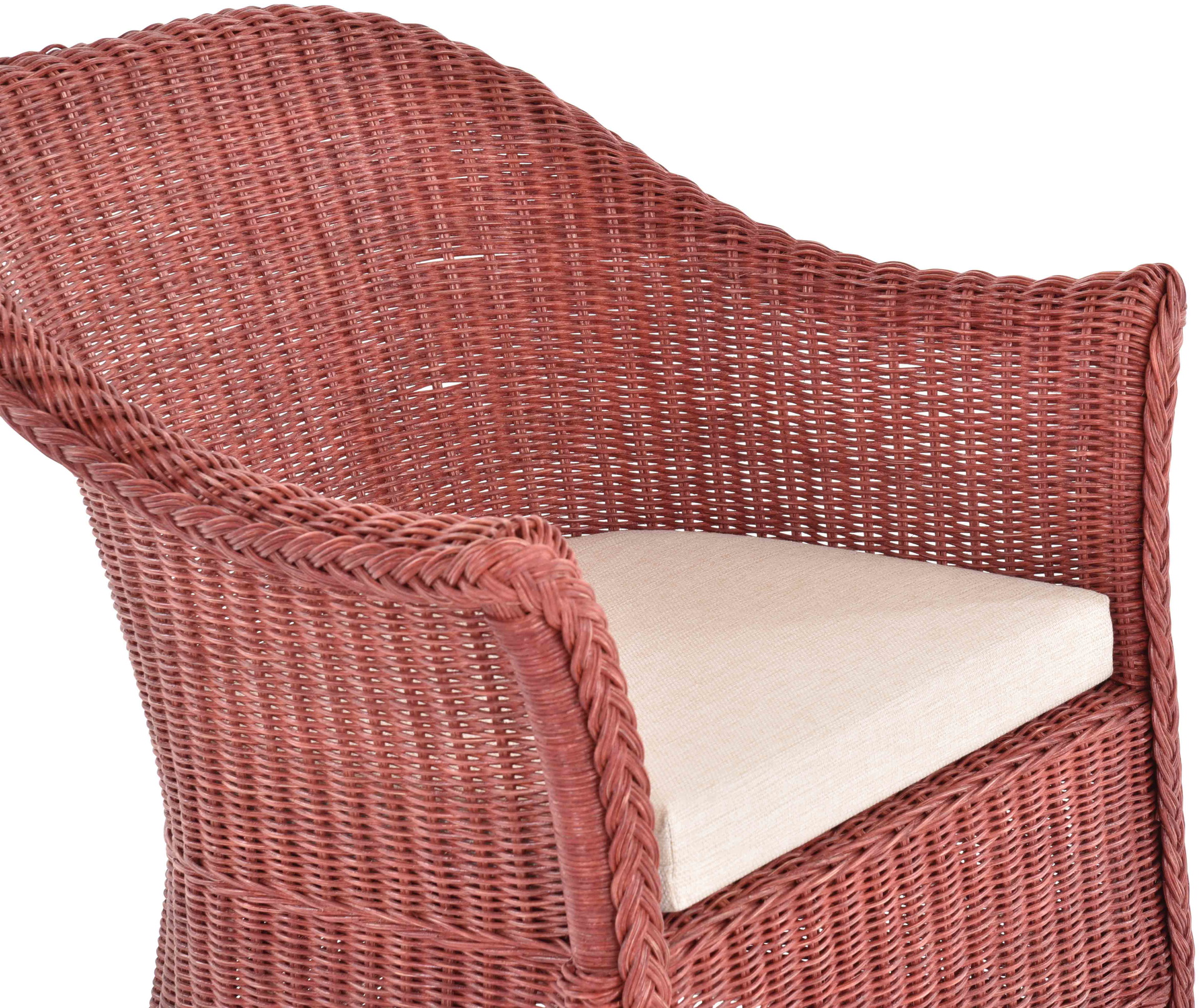 Geflochtener Esszimmerstuhl Korbsessel Bryan aus Rattan | Bordeaux