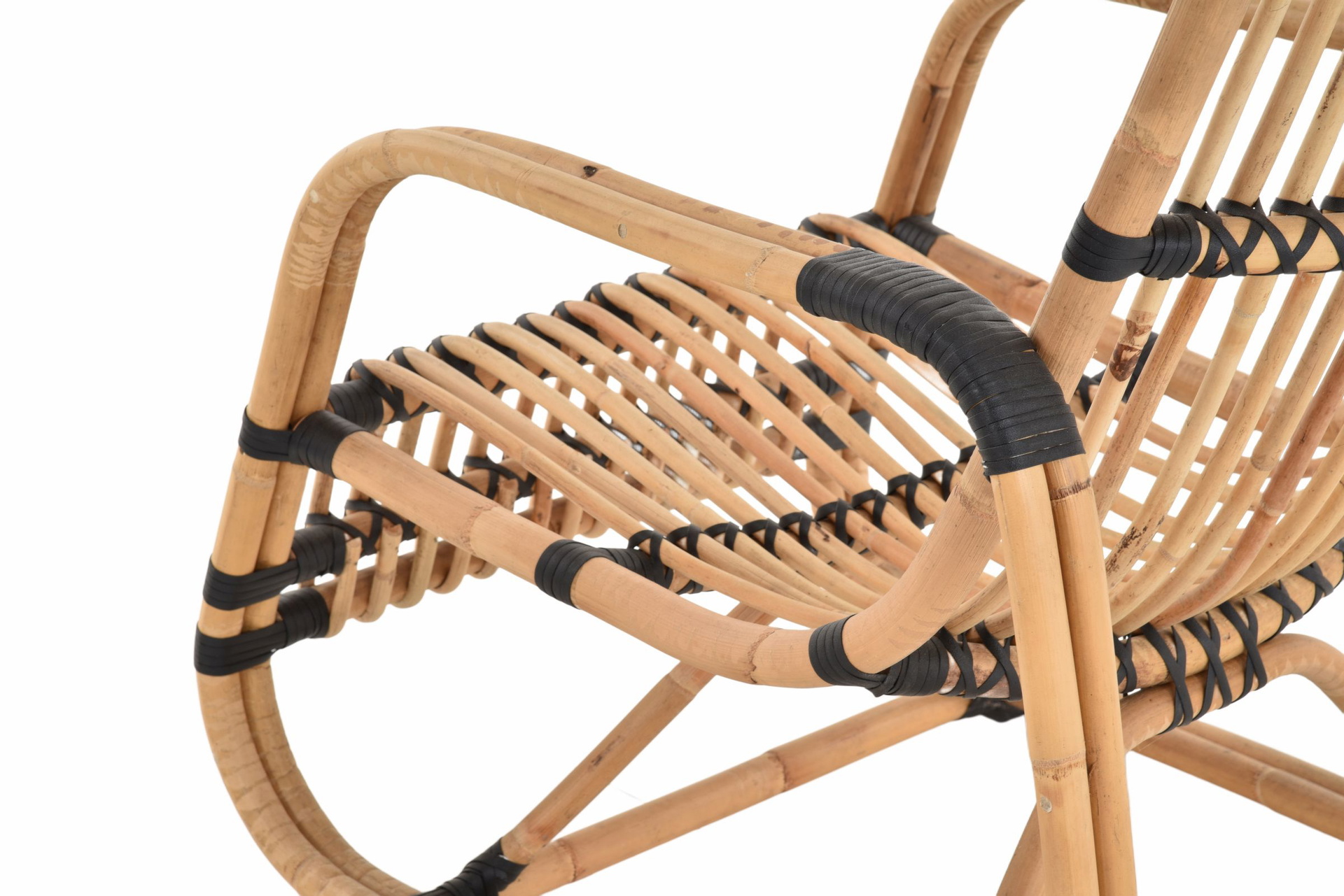 Gartensessel aus Rattan Natur Loungesessel Piam 2er Set | Manau
