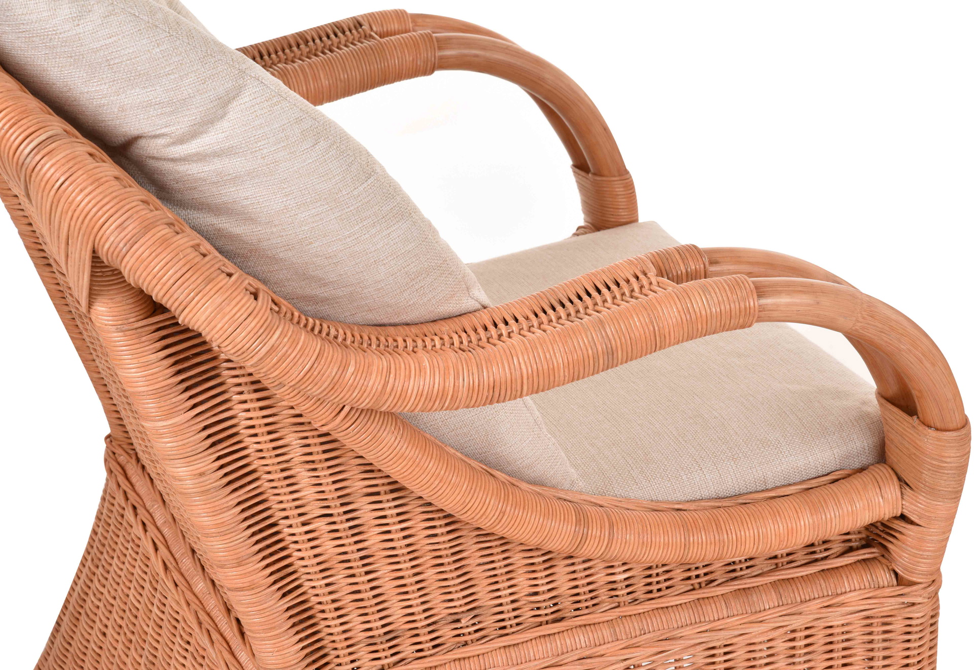 Komfortable Wintergartenmöbel Garnitur Riviera aus Rattan | Terracotta