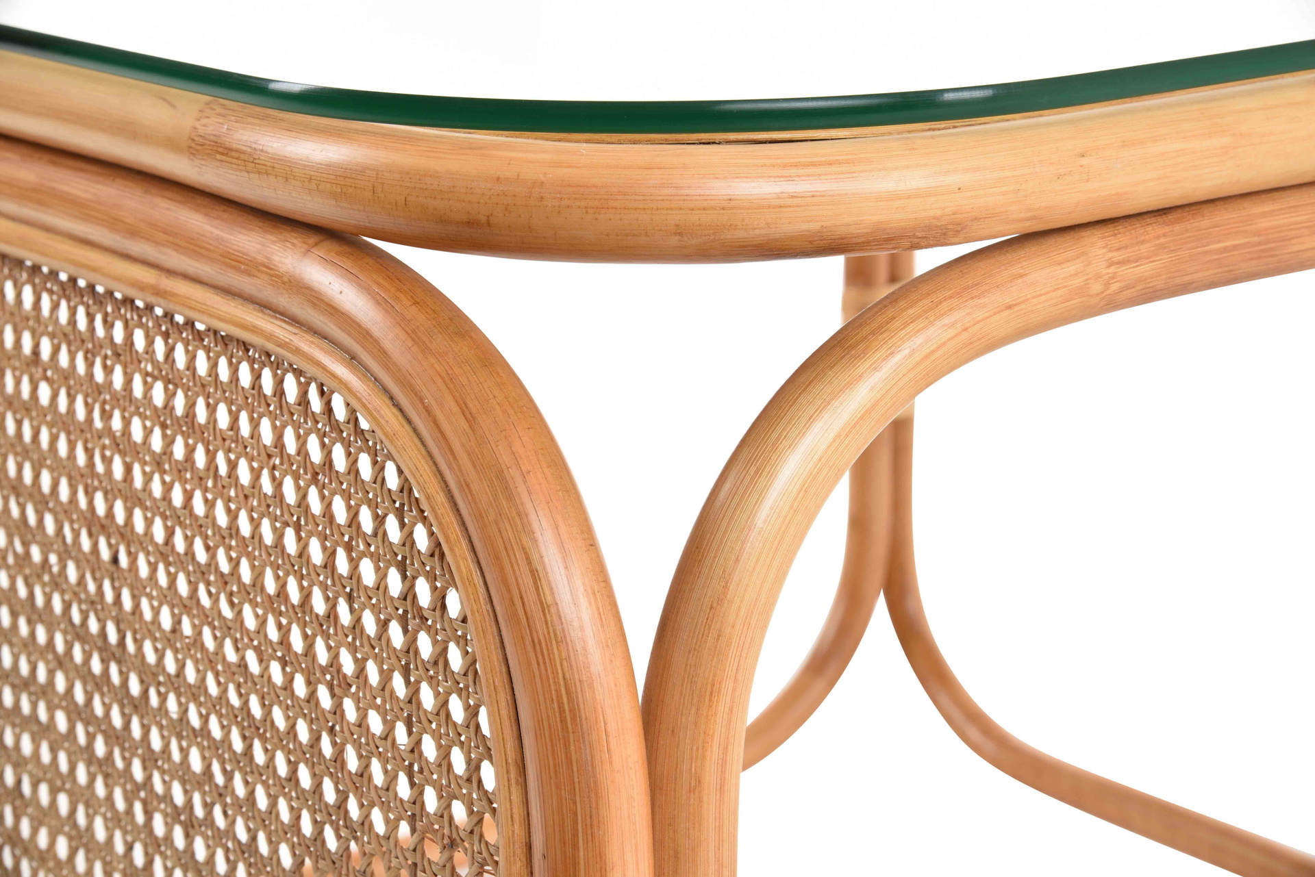 Rattan Wohnzimmerset Lounge Gruppe Natur mit Wiener Geflecht für 4 Personen | Honig