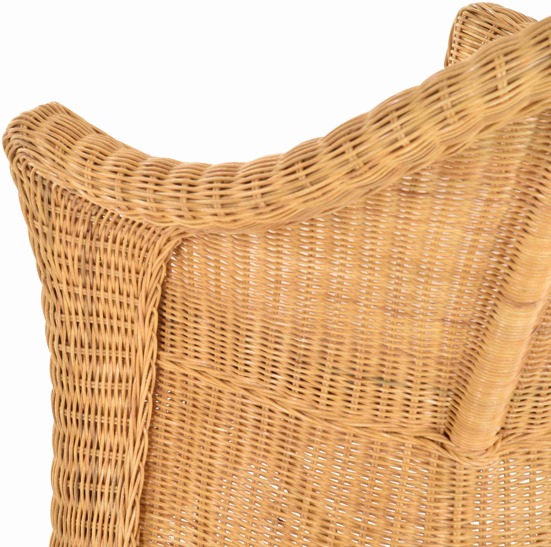 Geflochtener Korbsessel Primavera aus Rattan für Wintergarten & Esszimmer 2er Set | Honig
