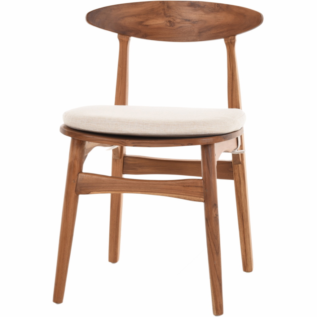 Moderne Esszimmer Stühle Dheli  aus Teak | Holzstühle