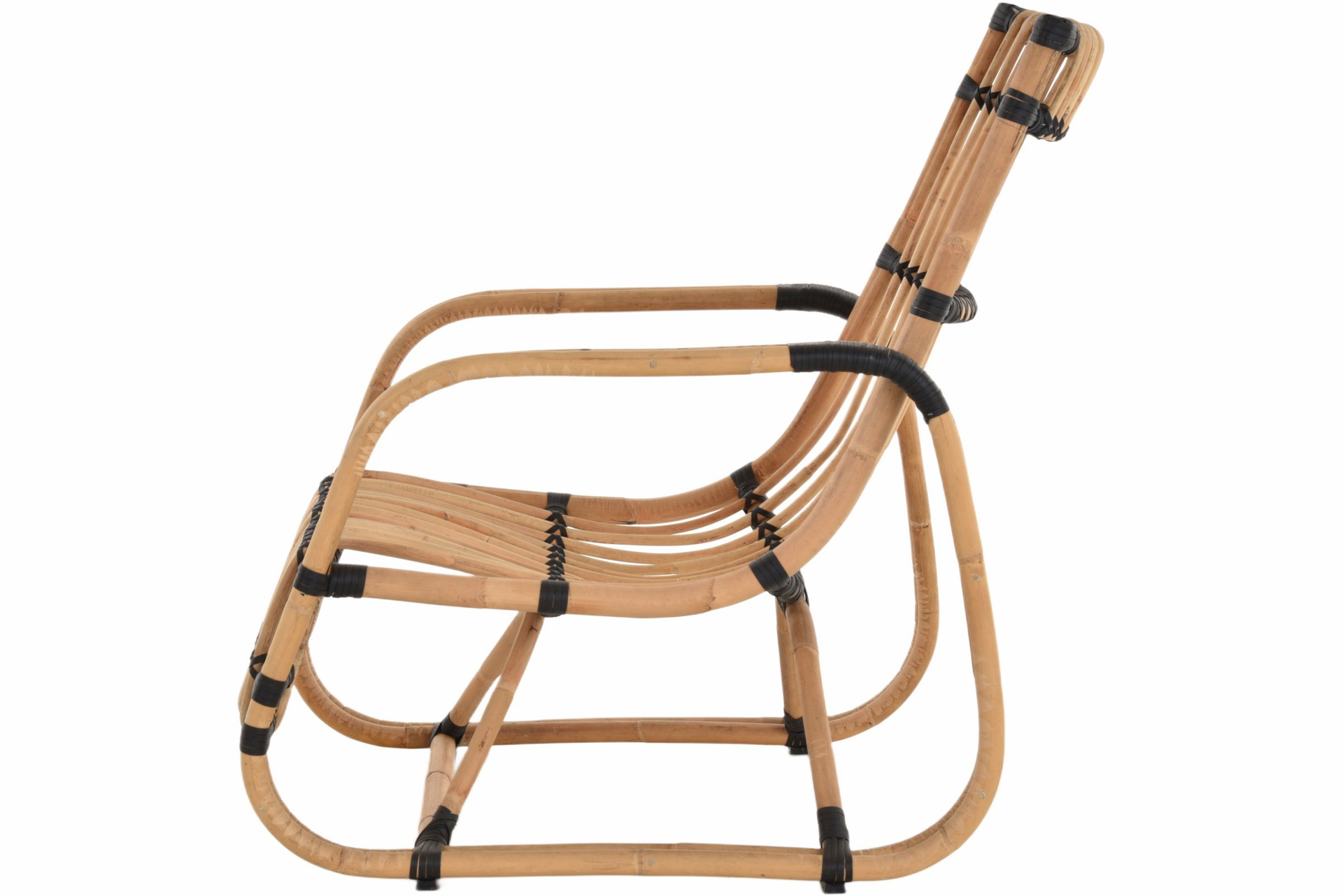 Gartensessel aus Rattan Natur Loungesessel Piam 2er Set | Manau