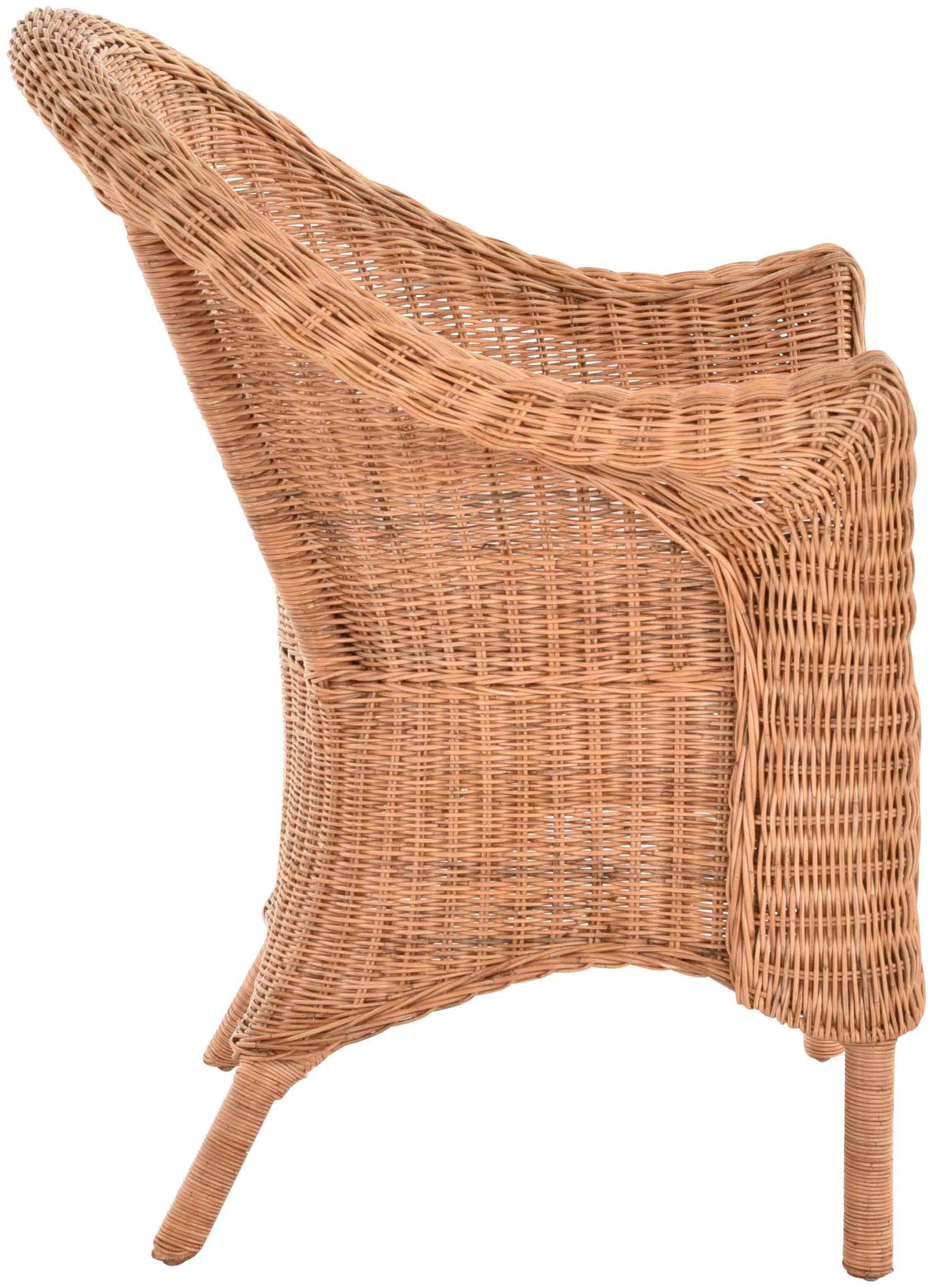 Geflochtener Korbsessel Primavera aus Rattan für Wintergarten & Esszimmer 2er Set | Boondott
