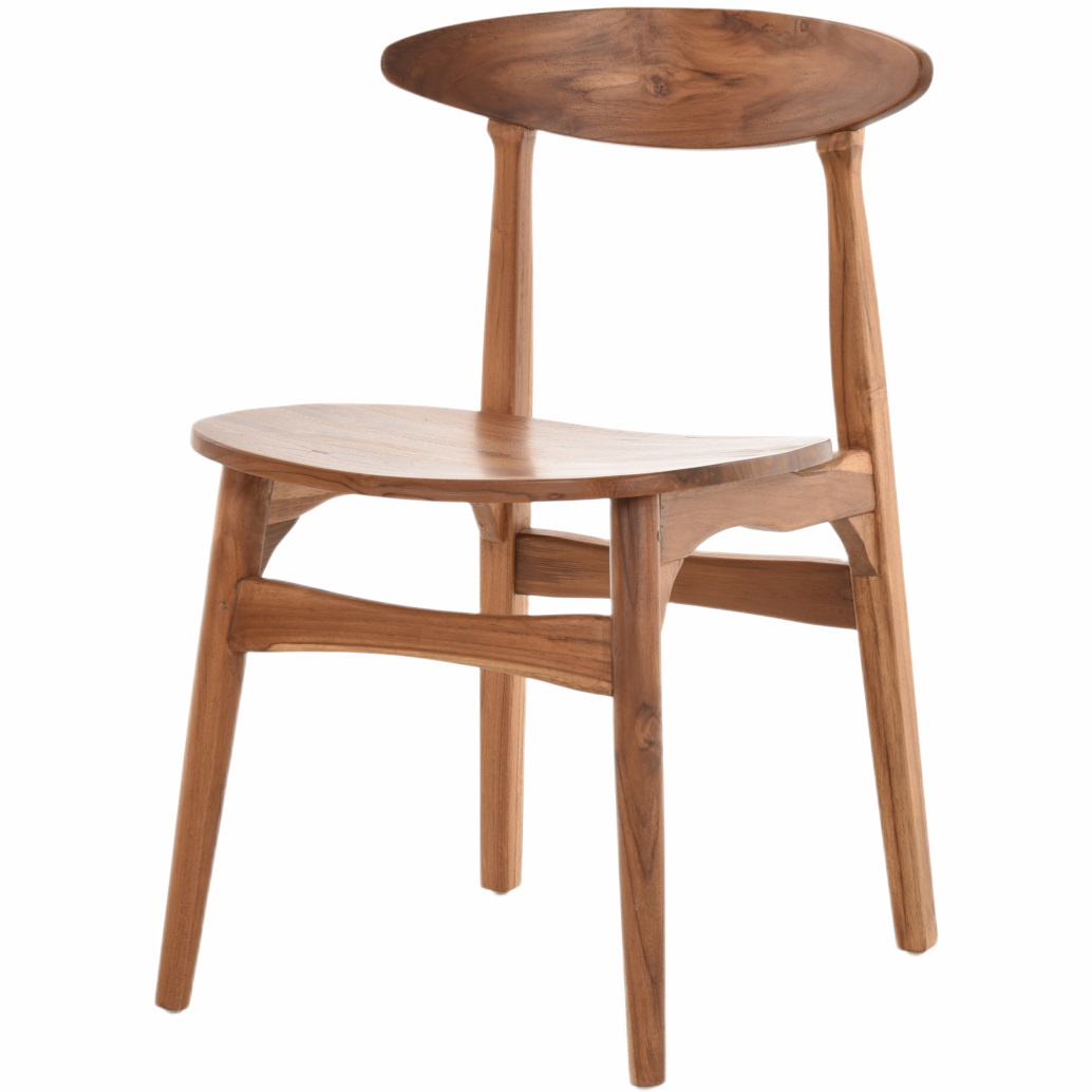 Moderne Esszimmer Stühle Dheli  aus Teak | Holzstühle